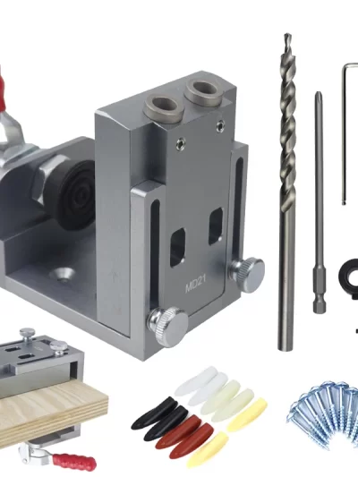 Quick Inclined Hole Doweling Jig Kit 15 Degrees Pocket Hole Jig With Push-pull Clamp Locator Hole Puncher Woodworking Tools