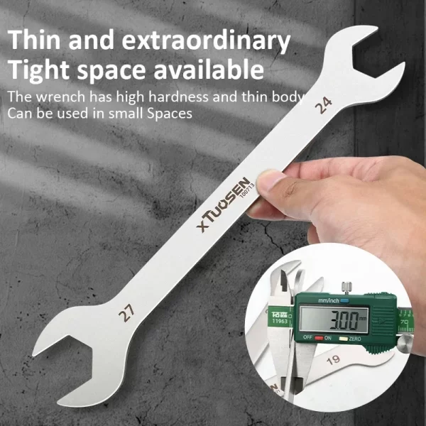 Ultra-thin Open End Wrench Set 6-27mm Ratchet Wrenches Combination Universal Dual Heads - Image 4