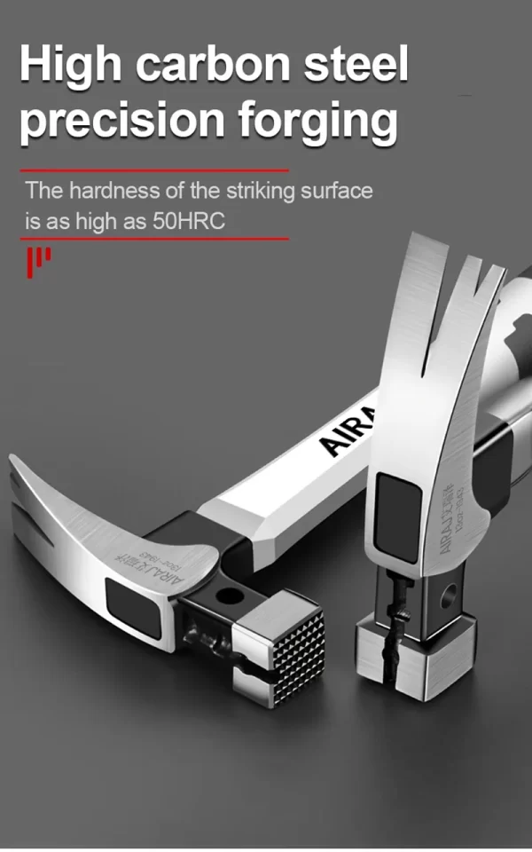 AIRAJ Short/Long Handle Claw Hammer Double Nail High Carbon Steel Household Durable - Image 14