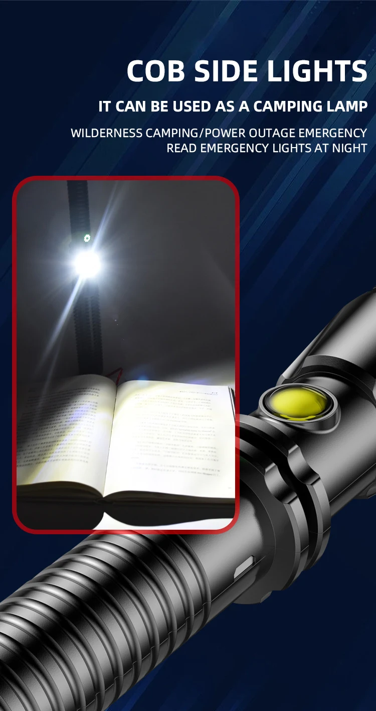 Wolf Tooth Lamp Rod Strong Light Charging Outdoor Super Bright Multi Functional Vehicle Retractable Self Defense Window Patrol - Image 10