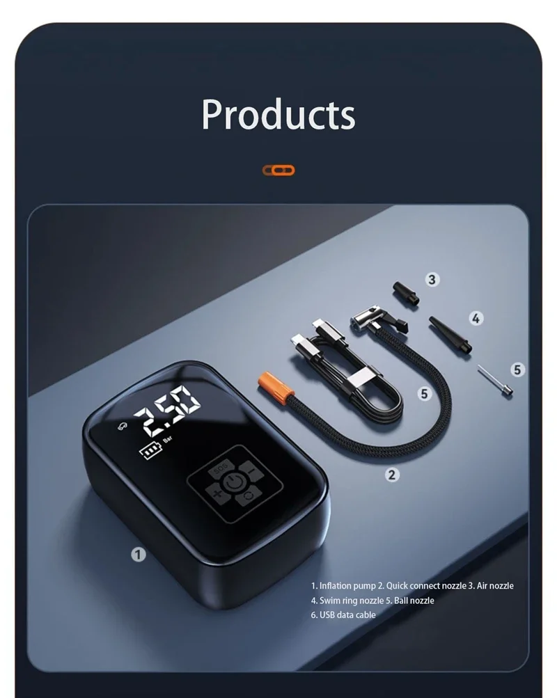 Car Tire Inflator Mini Air Compressor 12V 150PSI Portable Electric Air Pump - Image 13