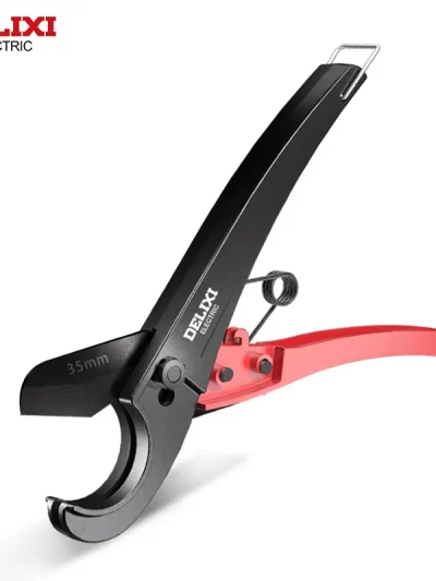 DELIXI ELECTRIC Pipe Cutter，Pipe Scissors SK5 Material Ratchet Cutter PVC/PU/PP/PE Hose Cutting Hand Tool
