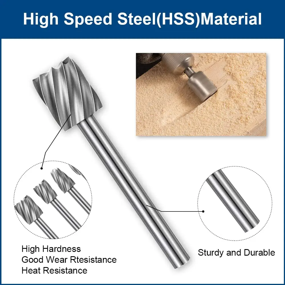 10pcs HSS Rotary File For Steel Milling Cutters For Metal Rat-tail File Hard Metal Rotary File Set - Image 10