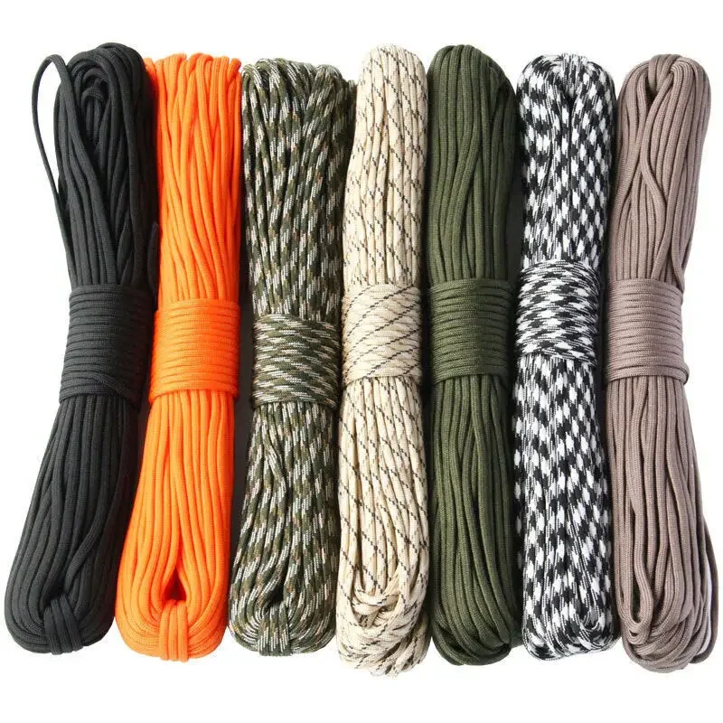 7 Cores 550 Paracord Cord 5 15 30 M Dia.4mm For Outdoor Camping Survival Lanyard Parachute Rope Hiking Tent Accessories - Image 12