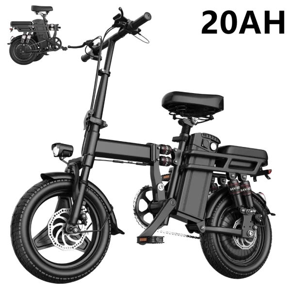Folding Electric Bike - 48V 20AH/15AH/10Ah, 19MPH, 30Miles Range, 500W Brushless Motor, Lightweight 14'' Folding Tires - Image 8