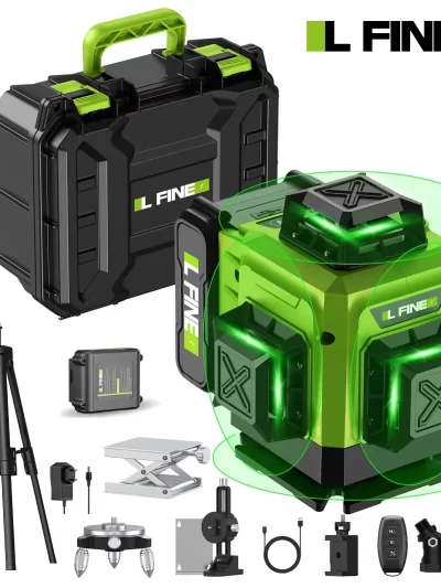 Lfine 4D 16 Lines 360°Self-leveling Laser Levels with Tripod and Suitcase Horizontal And Vertical Professional Laser Level Tool