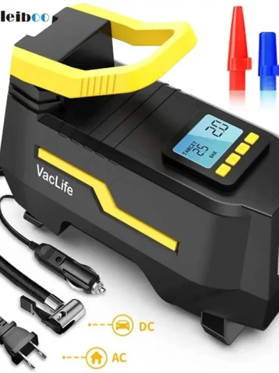 DC/AC 12V/100-230V 150PSI Car Air Compressor Tire Inflator Air Pump with Digital Pressure Gauge