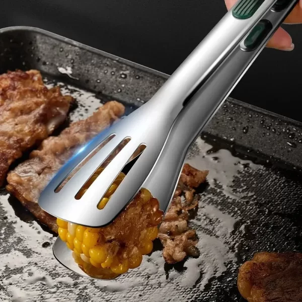 1pc Non Slip Stainless Steel Food Tongs Meat Salad Bread Clip Barbecue Grill Buffet Clamp Cooking Tools Kitchen Accessories - Image 4
