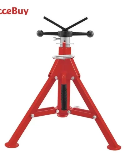 SucceBuy Pipe Holding Stand with Roller Head VHead Folding Tripod Jack 12in Capacity