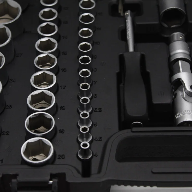 Heavy Duty 94 Pcs Tools Set for Mechanics Long Socket Mars Ratchet Handle Bits Extension Bar - Image 11
