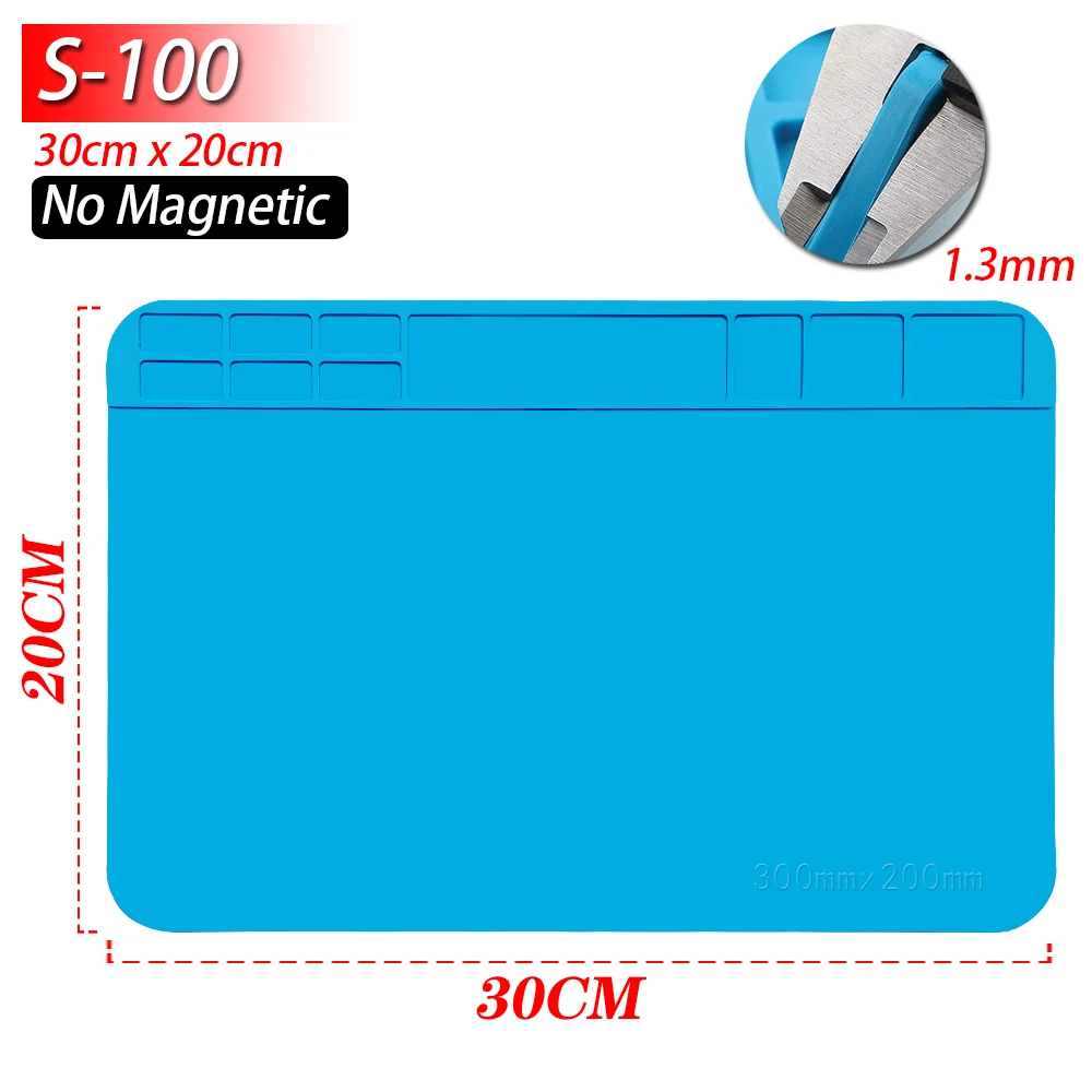 Soldering Station Mat Silicone Work Mat Heat Resistant 932°F Anti-Static Magnetic Mat - Image 12