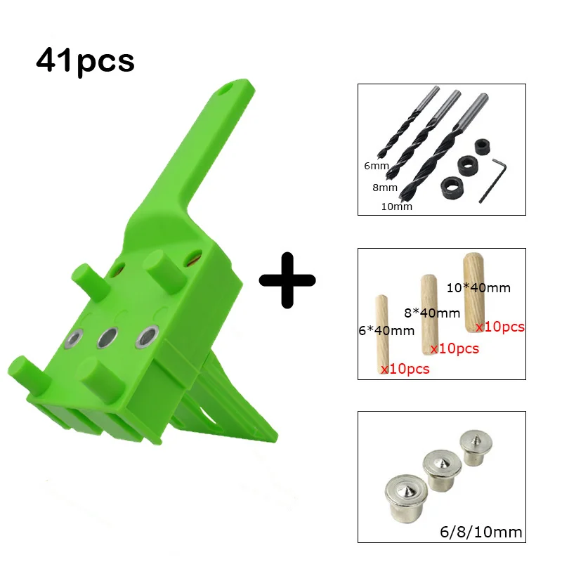 6/8/10mm Drill Bit Woodworking Dowel Jig Drilling Doweling Hole Saw Drill Guide Hole Locator - Image 10