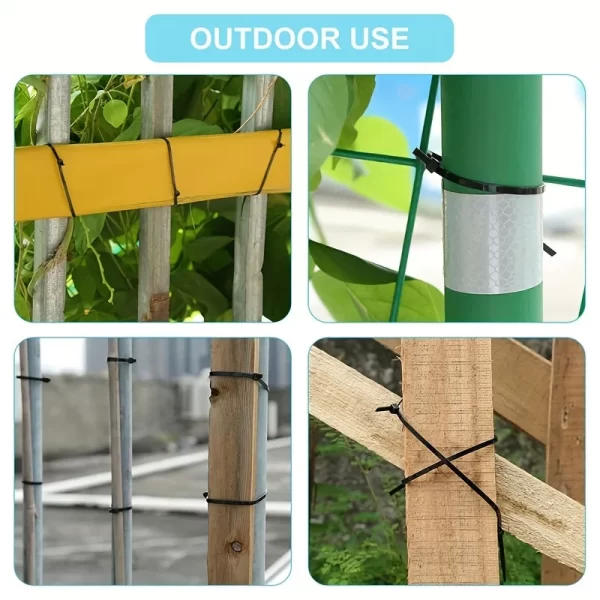 100pcs Black Cable Ties High Tensile Strength, Uv Resistant, Self-Locking - Image 11