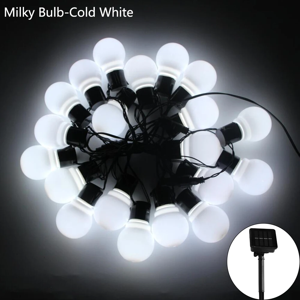 5/7/12M Led Globe Solar Fairy String Lights Christmas Garland Street Wedding Bulb Lamps Outdoor - Image 10