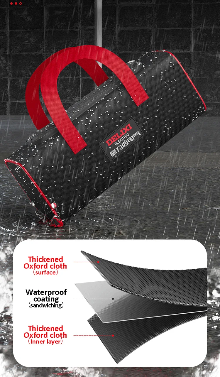 DELIXI ELECTRIC Tool Bag Oxford Cloth Portable Storage Bag, Professional Electrician and Carpenter, HandBag - Image 17