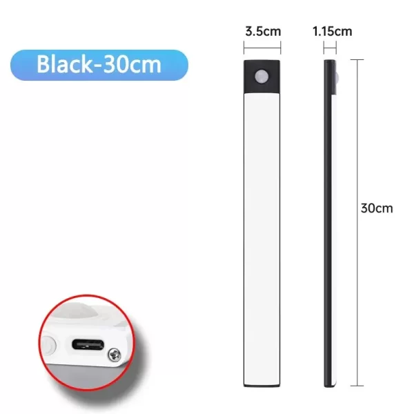 LED Cabinet Light USB Type-C Rechargeable Motion Sensor Led Lamp for Kitchen Wardrobe Cabinet Lighting 20cm/30cm/40cm/50cm/60cm - Image 13