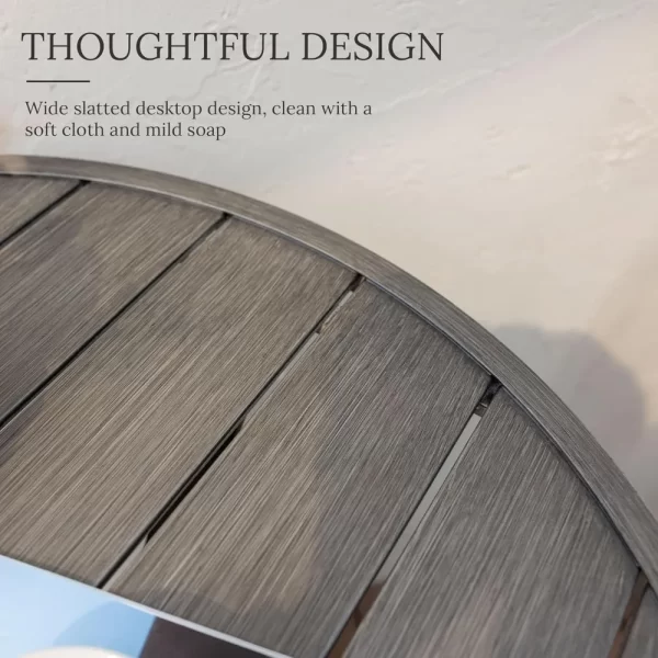 53" Outdoor Round Patio Table for Lawn Garden, All Weather Metal Round Patio Dining Table - Image 3