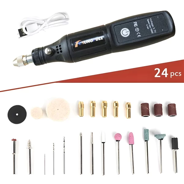 Mini Electric Drill USB Wireless Mini Handheld Drill Rotary Tool Woodworking Engraving Pen Dremel Tools - Image 7