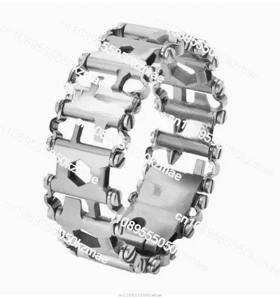 Multifunctional Leather Survival Bracelet - Wilderness Escape/Self-Defense Tactical Tool for Men
