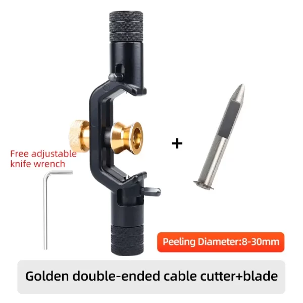 SAIVXIAN Armored Wire Stripper 4-10mm & 8-28mm Optical Cable Slitter Fiber Optic Stripping Tool Jacket Slitter Sheath Cutter - Image 11