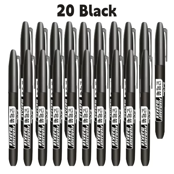 6 PCS Permanent Marker Pen Manga Drawing Markers Black Blue Red Waterproof - Image 26