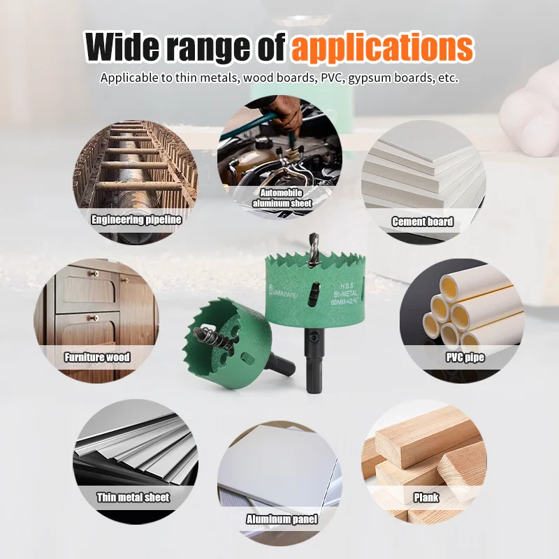 1 Pc 16-200mm Bimetal Wood Hole Saw Drill Bit HSS Steel New M42 Core Hole Saw - Image 5