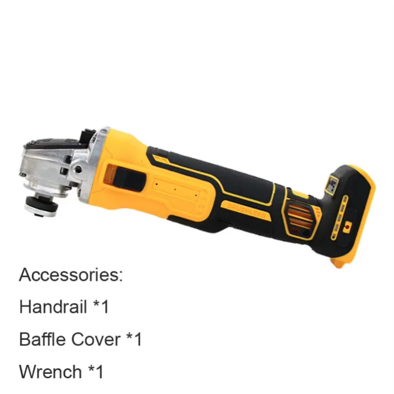 125mm brushless flat head angle grinder bare machine tool cutting machine 20V batteries - Image 7