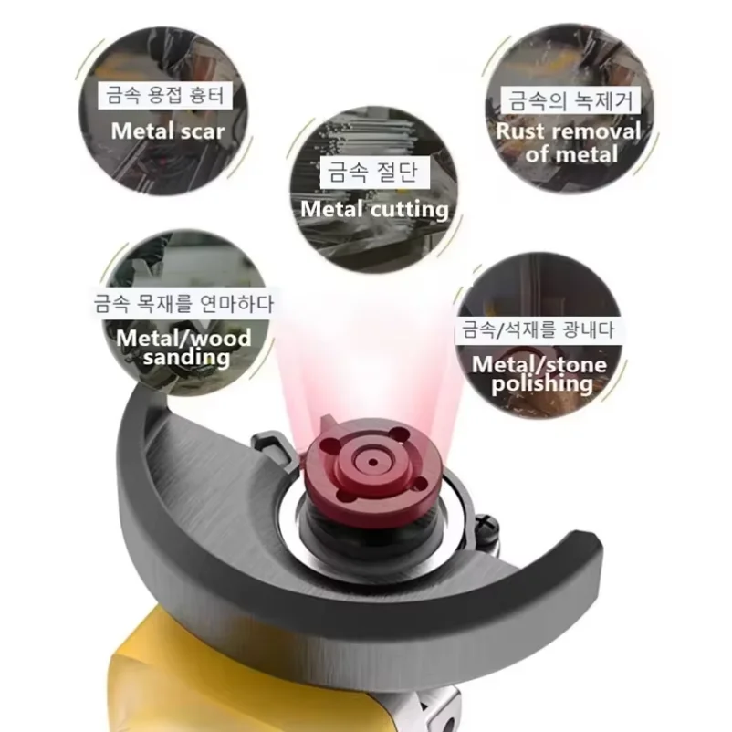 125mm brushless flat head angle grinder bare machine tool cutting machine 20V batteries - Image 3