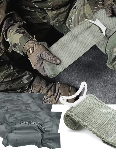 1pc/4pcs First Aid Trauma Hemostatic Bandage Tactical First Aid Training Bandage