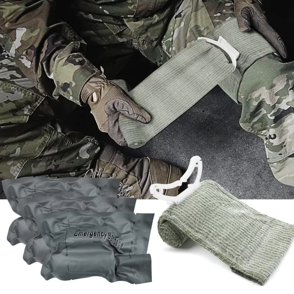 1pc/4pcs First Aid Trauma Hemostatic Bandage Tactical First Aid Training Bandage