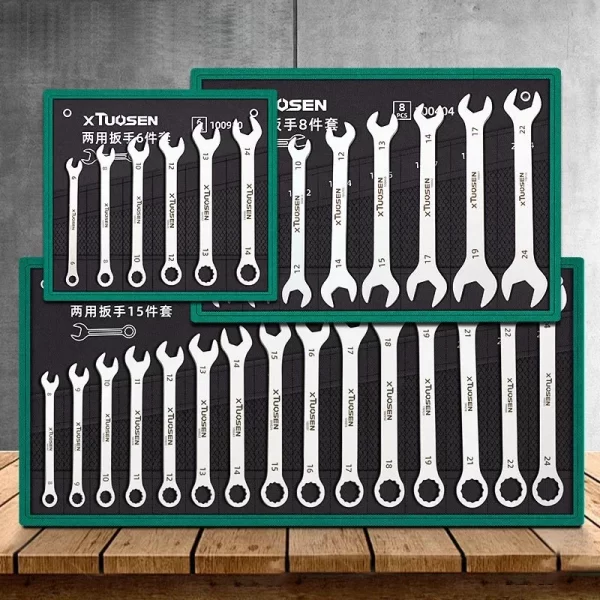 Ultra-thin Open End Wrench Set 6-27mm Ratchet Wrenches Combination Universal Dual Heads - Image 5