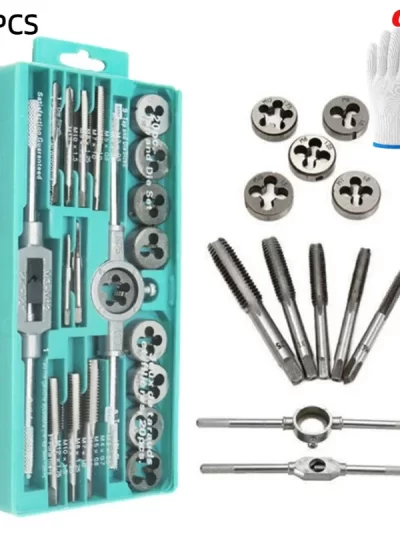 8/12/20 pcs Tap And Die Set M3-M12 Male Thread Tool Kit Alloy Steel Internal thread Tap die hardware