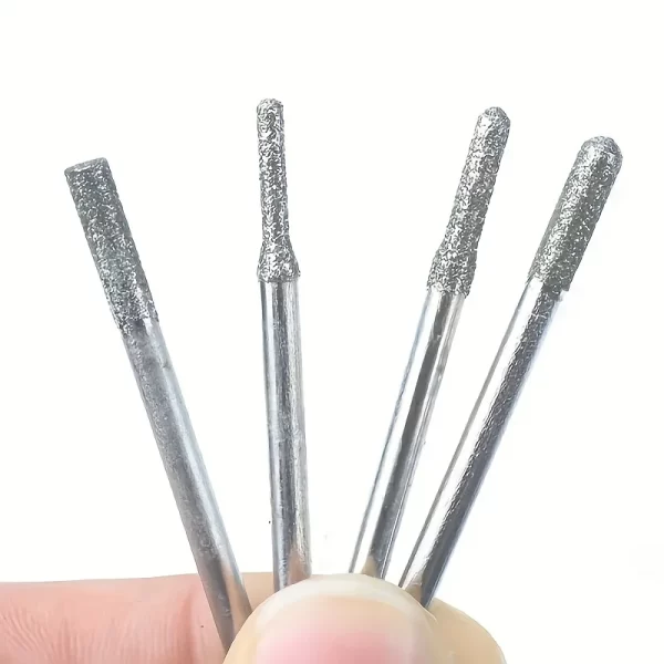30pcs/set Diamond Burr Bits, Drill Bit Set For Rotary Tools Metal Woodworking- 1/8" (3mm) Shank - Image 6