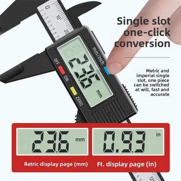 100/150mm Digital Caliper Vernier Caliper Gauge Measuring Tool - Image 2