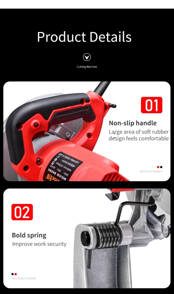 Mini Profile Cutting Machine 0-45 Degrees Table Cutter Mini Electric Saw Table Saw for Cutting Metal - Image 21