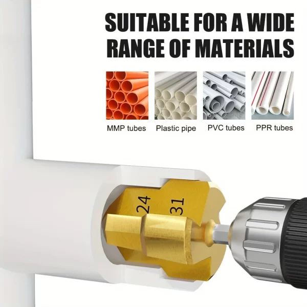 1-3Pcs PPR Lifting , Stepped Drill Bit, Hexagon Shank Water Pipe Connection Tool 20/25/32mm - Image 2