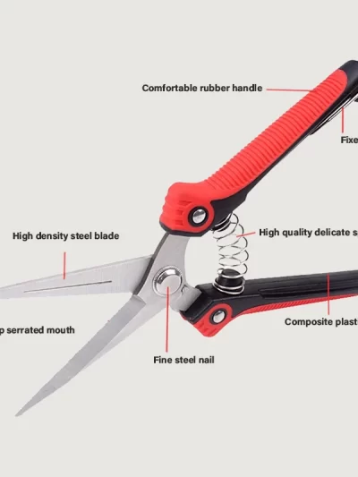Stainless Steel Pruning Shears Sharp Branch Scissors with Non Slip Handle