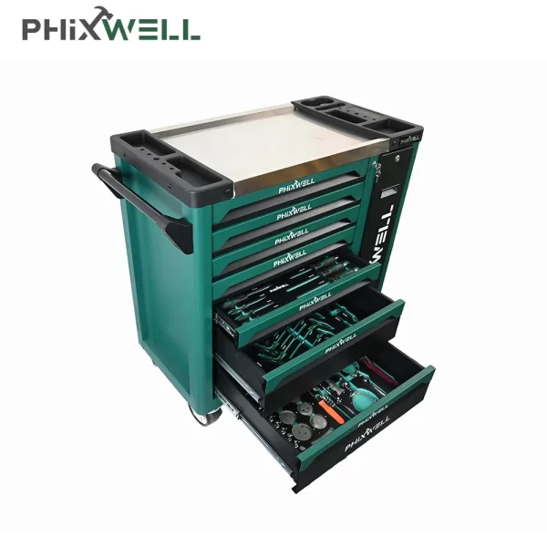 Heavy du Metal Iron 7 Drawers Roller Tool Trolley Tool Cabinet With Mechanic Repair Tools - Image 8