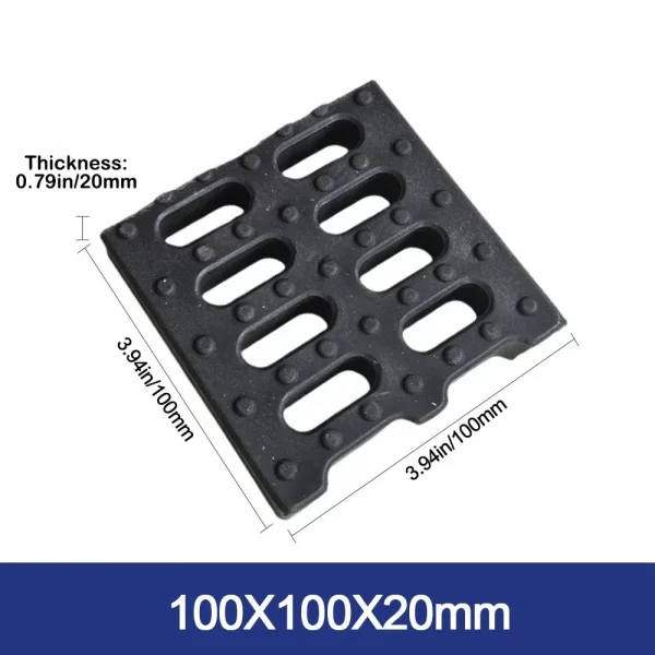 New High Strength Trench Cover Resin Plastic Rectangular Garage Floor Drain Black Grate - Image 7