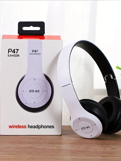 Stereo P47 Headset 5.0 Bluetooth Headset Folding Series Wireless Sports Game Headset for iPhone XiaoMi