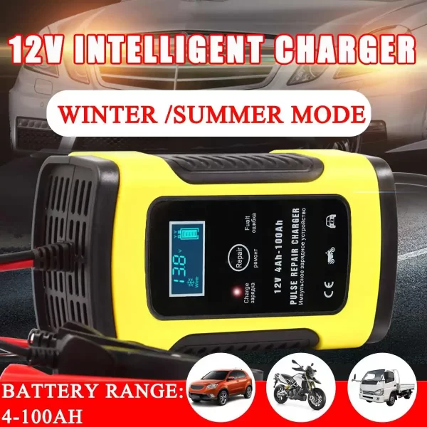 12V 6A Full Automatic Car Battery Charge Device Digital Pulse Repair Charger Intelligent Power Charger - Image 13