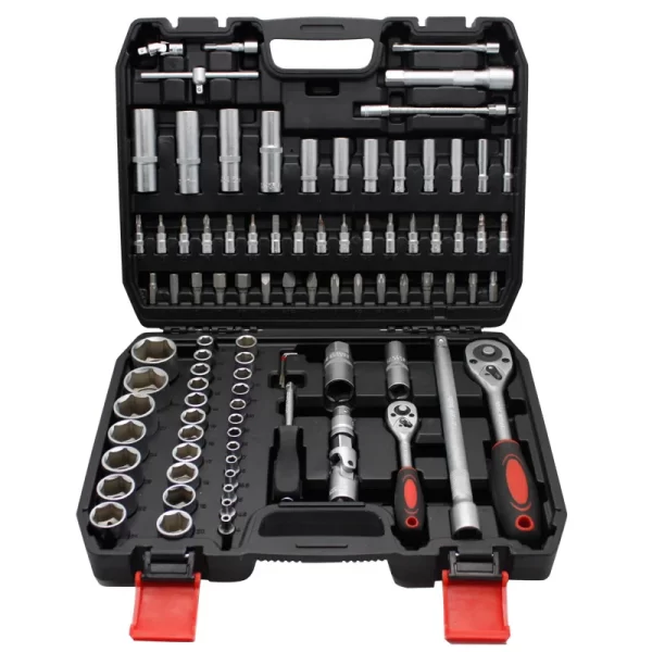 Heavy Duty 94 Pcs Tools Set for Mechanics Long Socket Mars Ratchet Handle Bits Extension Bar - Image 17