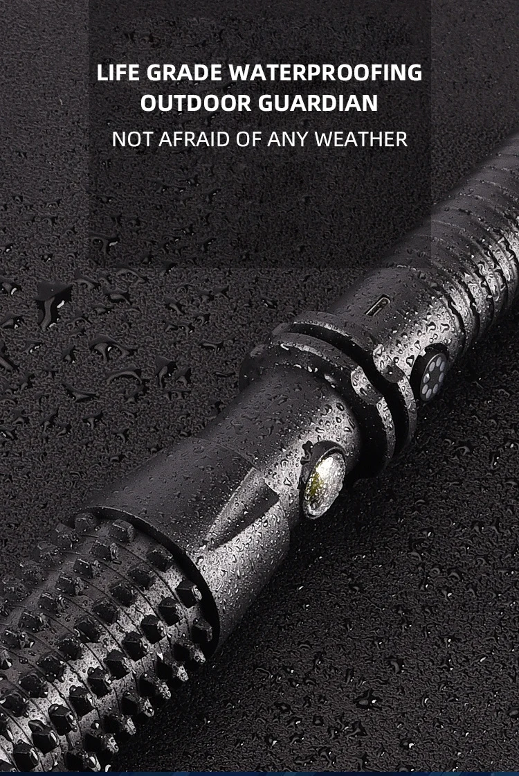 Wolf Tooth Lamp Rod Strong Light Charging Outdoor Super Bright Multi Functional Vehicle Retractable Self Defense Window Patrol - Image 14