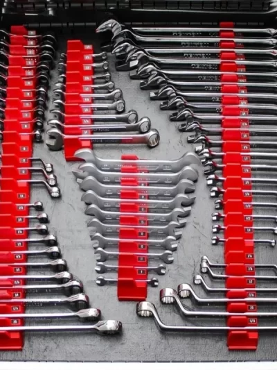 Magnetic Wrench Organizer For Tool Box, Suitable For 20 Wrenches, Wrench Organizer Is Perfect For Garage And Workshop