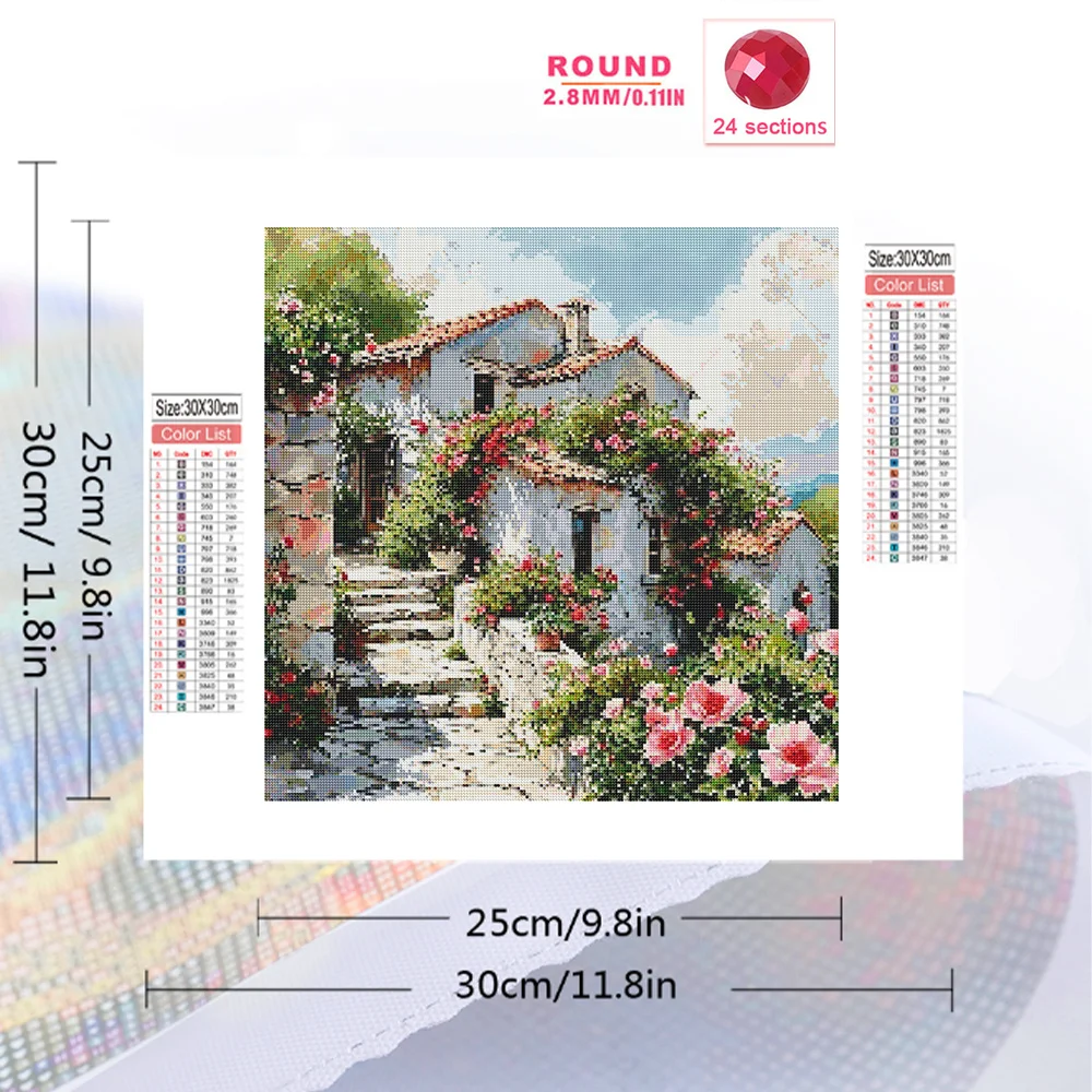Evershine Full Diamond Painting House Landscape New Collection 5D DIY Diamond Mosaic - Image 2