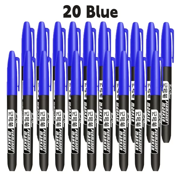 6 PCS Permanent Marker Pen Manga Drawing Markers Black Blue Red Waterproof - Image 10