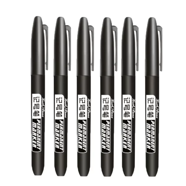 6 PCS Permanent Marker Pen Manga Drawing Markers Black Blue Red Waterproof - Image 24