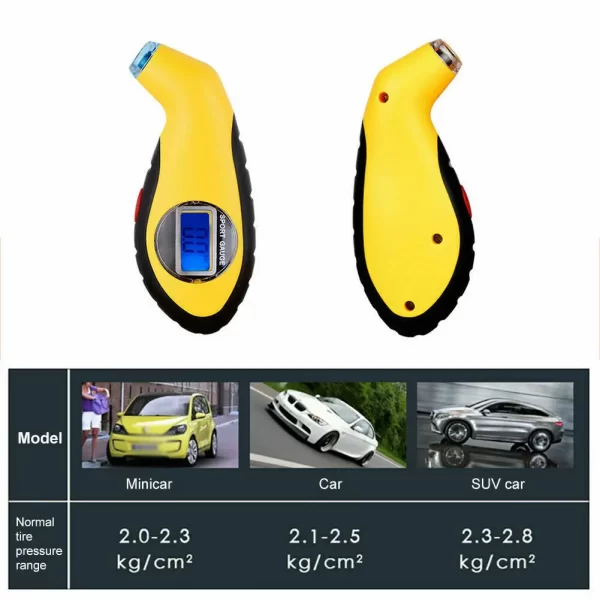 Auto Motorcycle Tyre Pressure Digital Meter Mini Diagnostic Tool Car Styling Detector Tire Pressure Gauge Portable LCD Display - Image 4