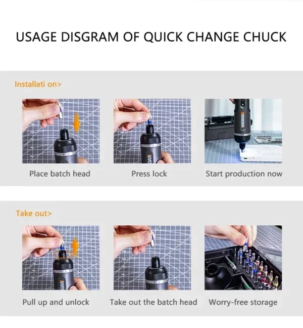 Worx 4V Electrical Screwdrivers Set WX242 Portable Smart Cordless Power Screw Driver Mini Electric Drill Home Repair Power Tool - Image 15