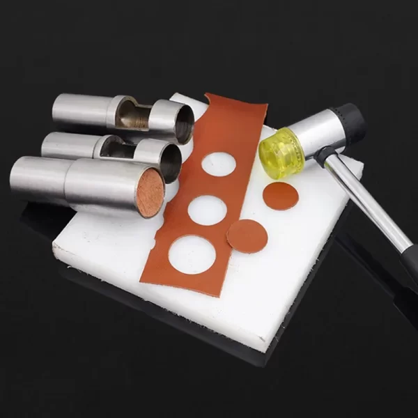 Round Punch Hollow Punch Steel Chisel Leather Puncher Cutting Tool for Belts, Metal Gaskets, Leather, Canvas (0.5mm To 60mm) - Image 3